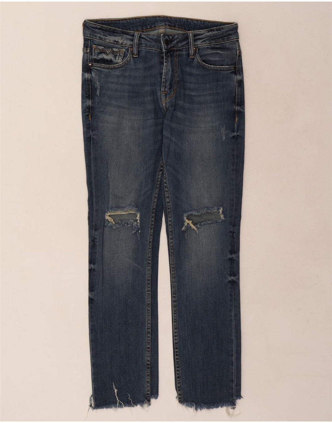 Guess Vaqueros Slim Desgastados W30 L29 Azul