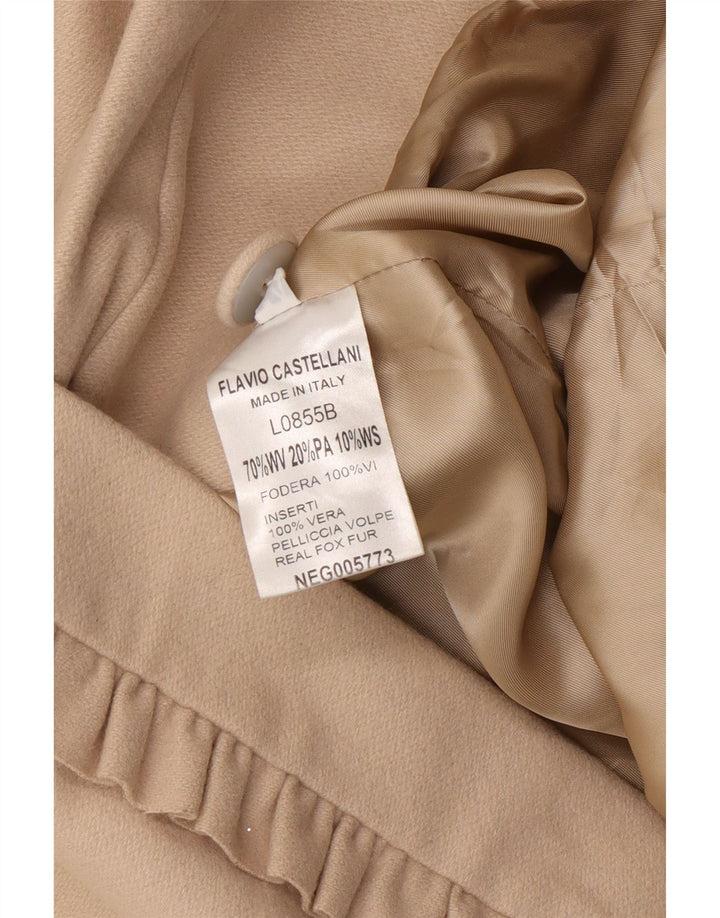 Abrigo Mujer Flavio Castellani IT 44 Lana Beige Medio