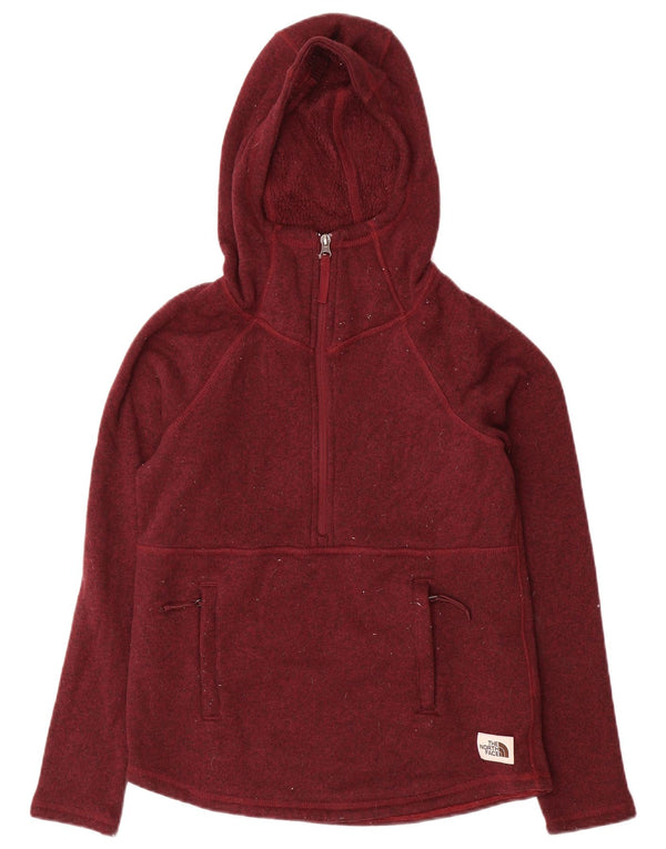 The North Face Jersey con capucha Sherpa para mujer UK 6 XS Borgoña moteado