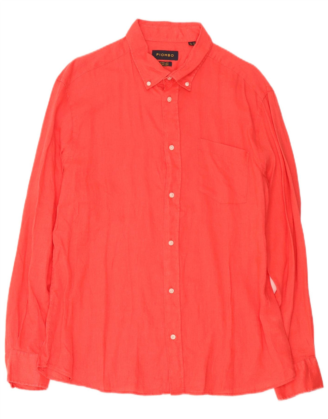Camisa Piombo Hombre XL Lino Rojo