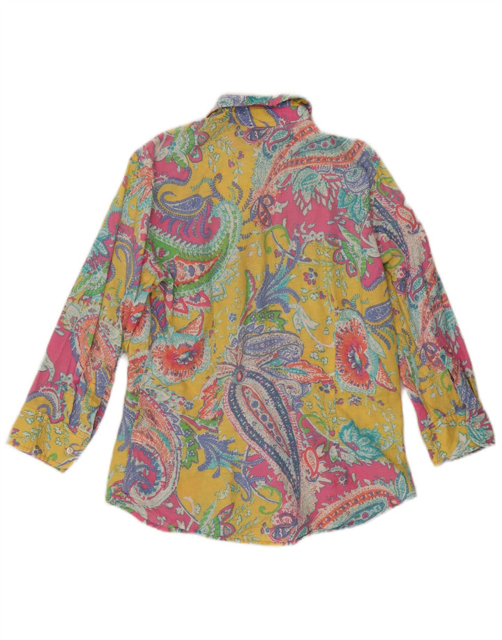 CHAPS Blusa de manga 3/4 para mujer UK 10 Small Multicolor Paisley
