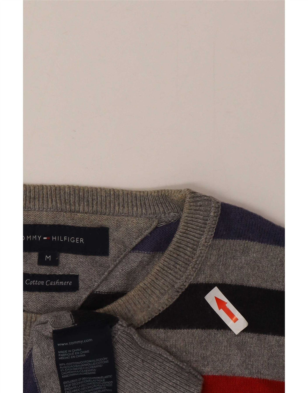 Tommy Hilfiger Jersey con Cuello Redondo para Hombre, Jersey de Rayas Multicolor Mediano