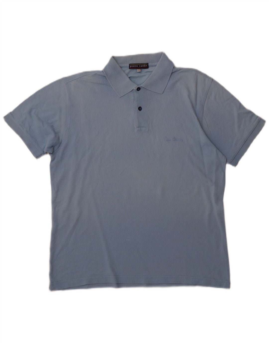 PIERRE CARDIN Polo Hombre Algodón Azul Medio