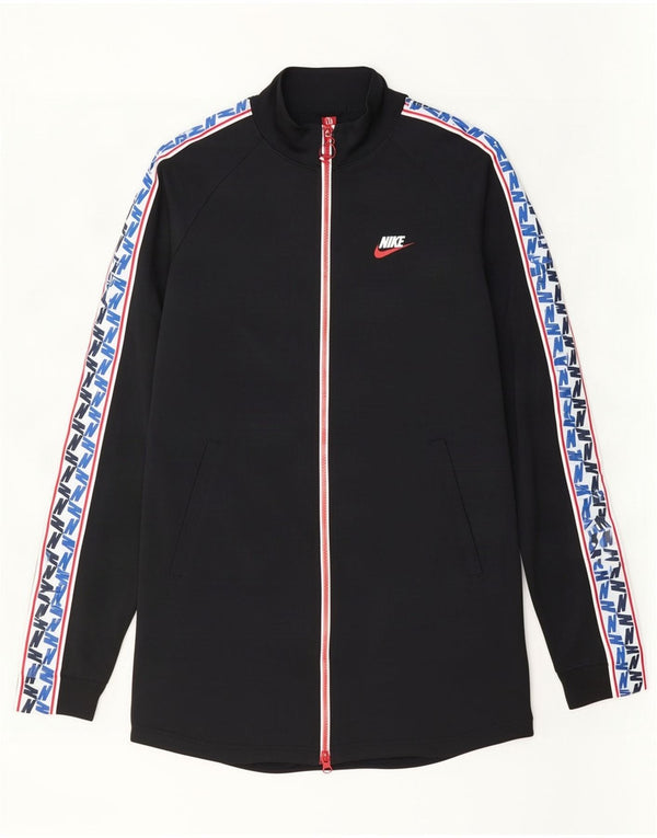 Nike - Chaqueta de chándal con gráfico para hombre, talla pequeña, color negro, poliéster