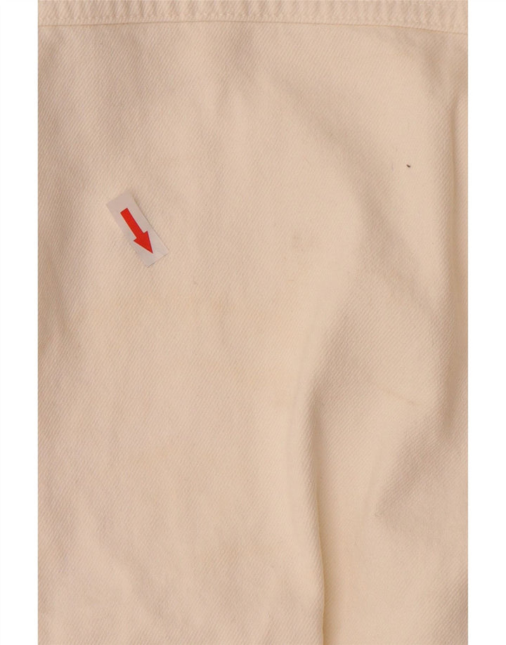 ZARA Mujer Chaqueta Vaquera Extragrande UK 10 Small Algodón Blanco