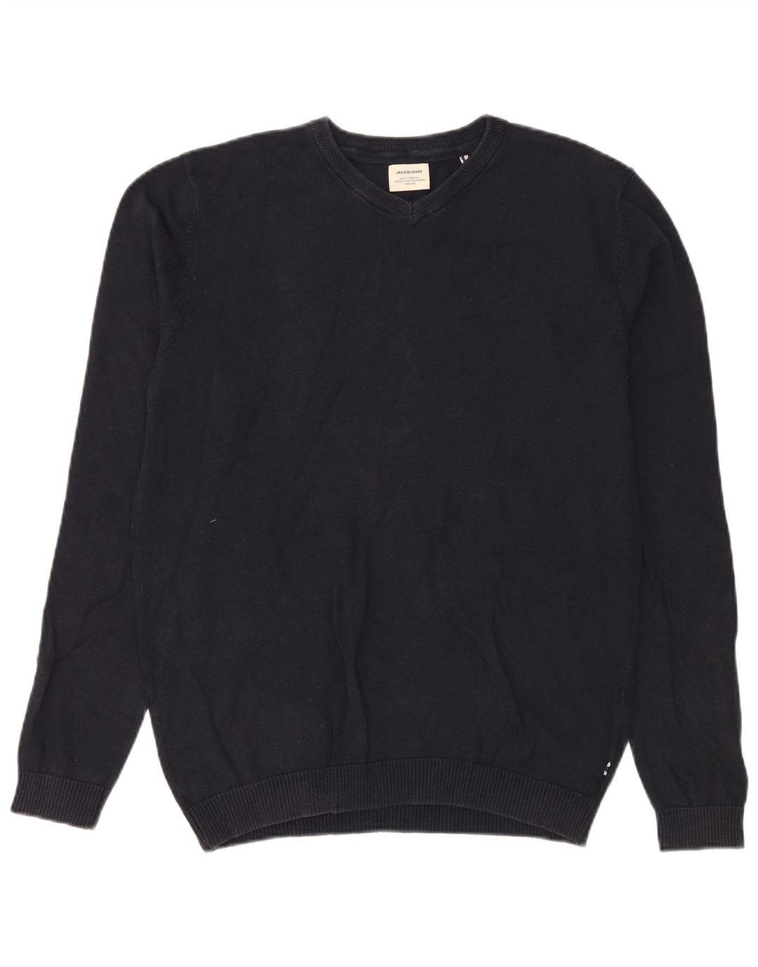 JACK & JONES Jersey con cuello en V para hombre Medium Navy Blue