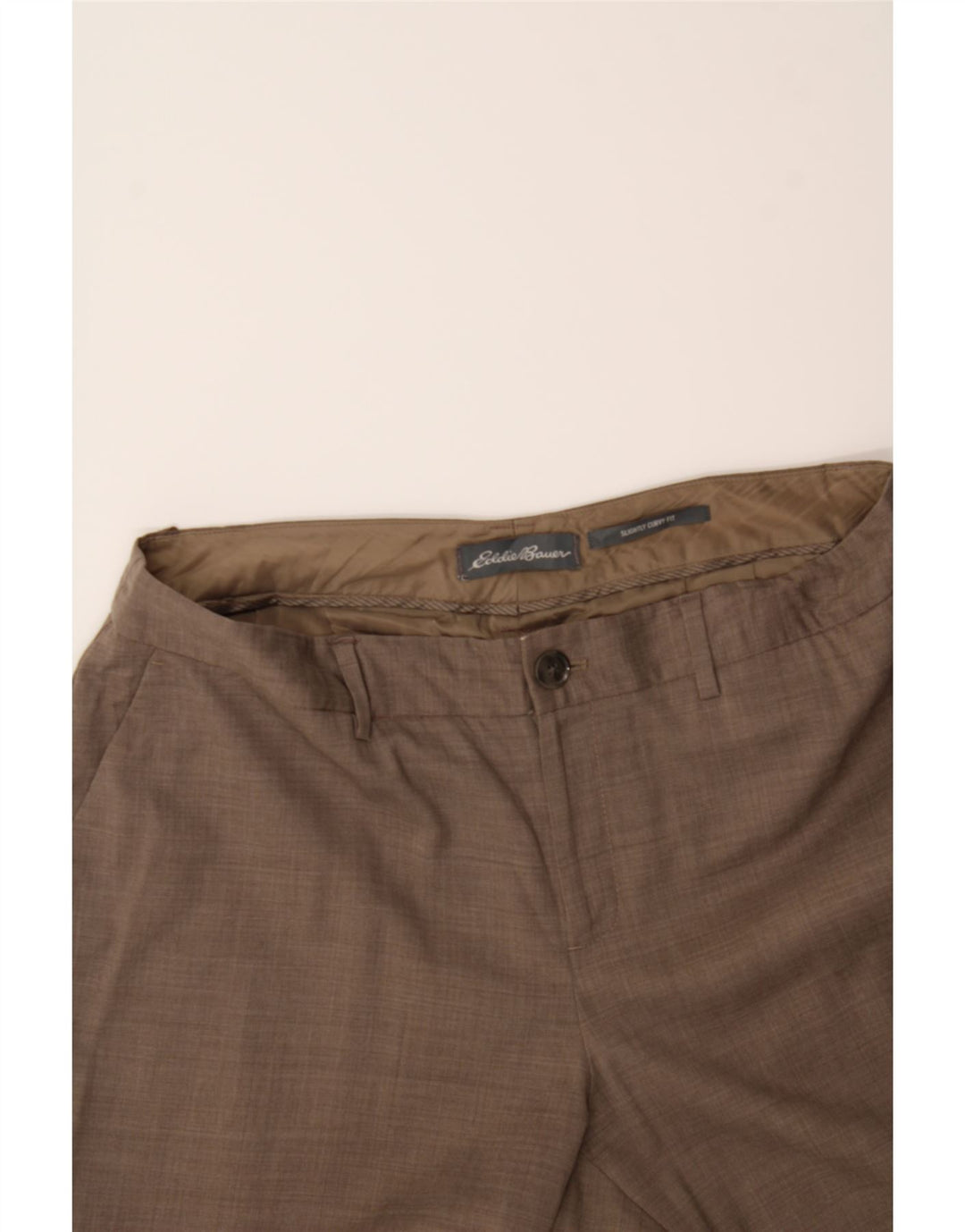 EDDIE BAUER Womens Slightly Curvy Bootcut Casual Trousers W36 L30 Brown Vintage Eddie Bauer and Second-Hand Eddie Bauer from Messina Hembry 
