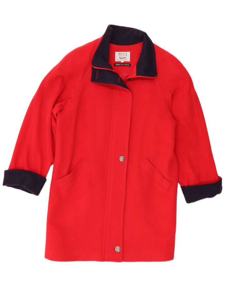 Abrigo para mujer Avoca UK 46 Large Red Colourblock Lambswool