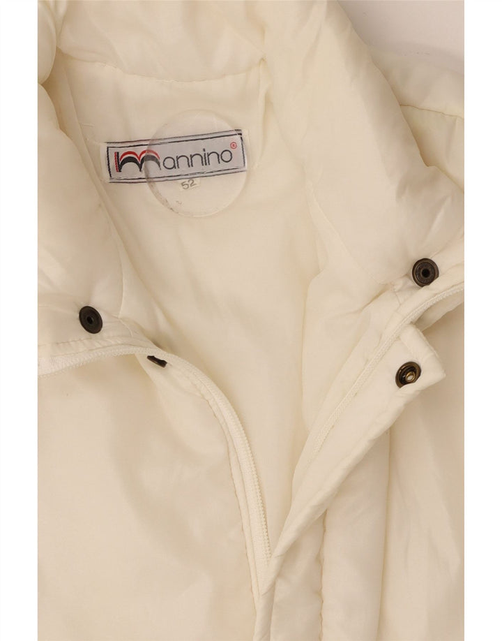 VINTAGE Mens Padded Jacket IT 52 XL White Colourblock Vintage Vintage and Second-Hand Vintage from Messina Hembry 