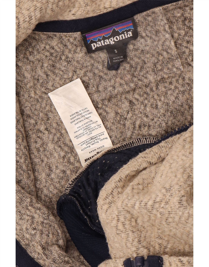 Patagonia Chaqueta polar para hombre UK 36 Small Beige Chevron Poliéster