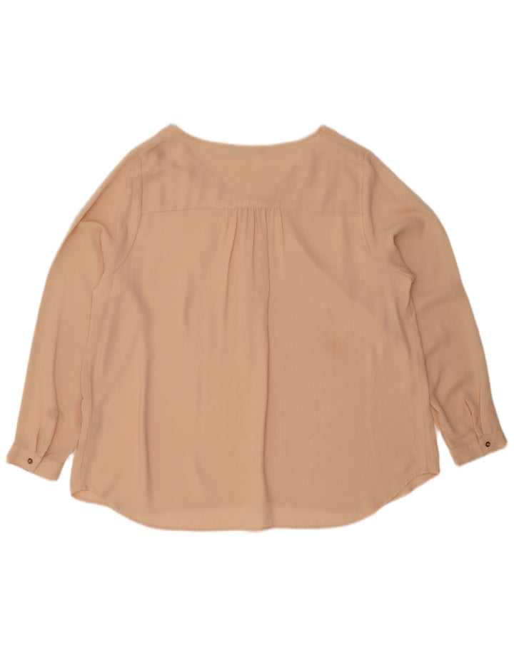 Marks & Spencer Blusa de manga larga para mujer UK 20 2XL Poliéster beige
