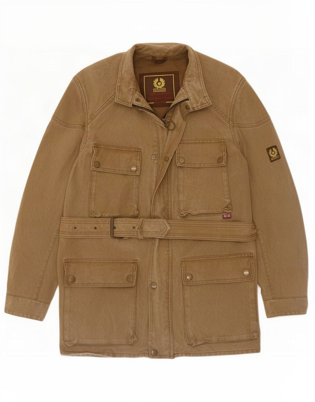 Belstaff Chaqueta utilitaria para hombre UK 38 Algodón marrón medio