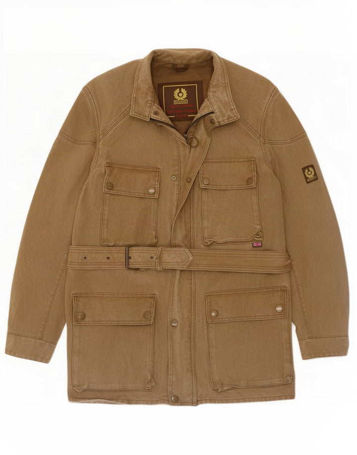 Belstaff Chaqueta utilitaria para hombre UK 38 Algodón marrón medio