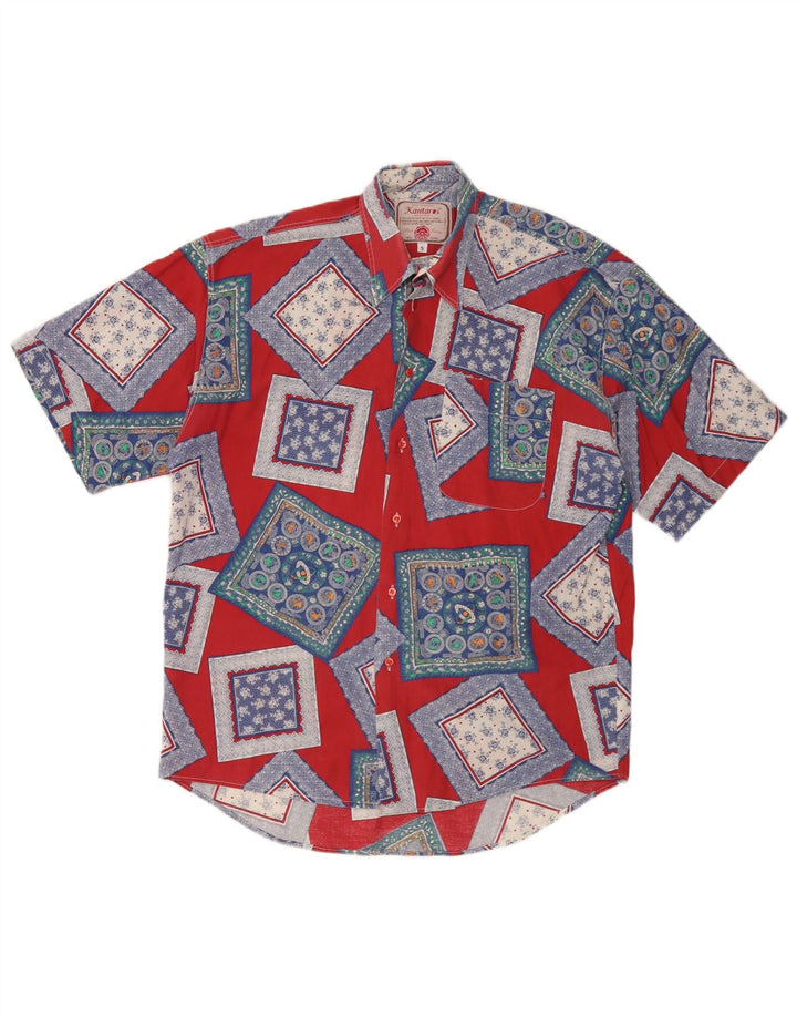 Kantaros Camisa Manga Corta Hombre Small Rojo Geométrico