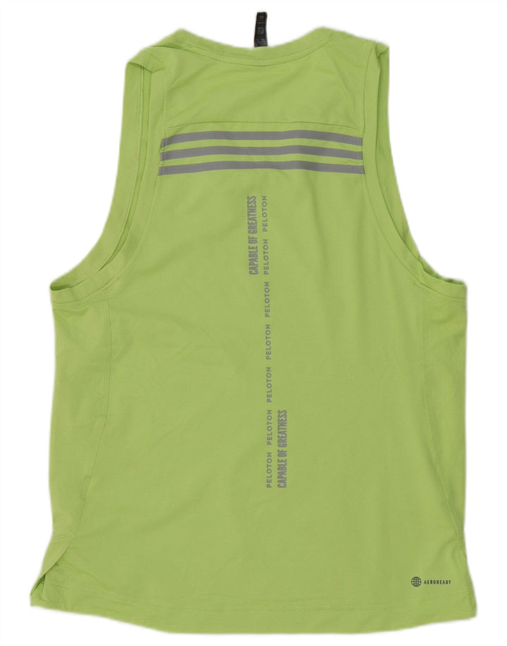 Adidas Hombre Aeroready Graphic Chaleco Superior Verde Medio