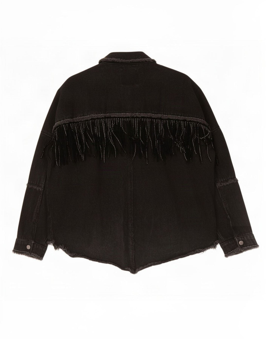 Zara Mujer Chaqueta Vaquera Extragrande Occidental UK 6 XS Negro