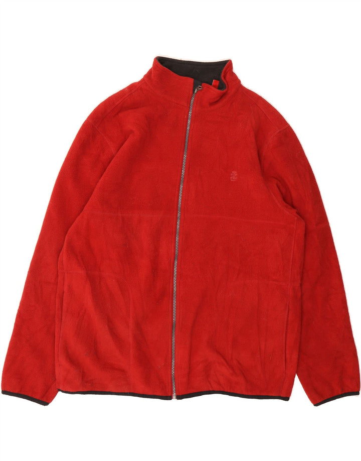 IZOD Mens Fleece Jacket UK 40 Large Red Polyester Vintage Izod and Second-Hand Izod from Messina Hembry 