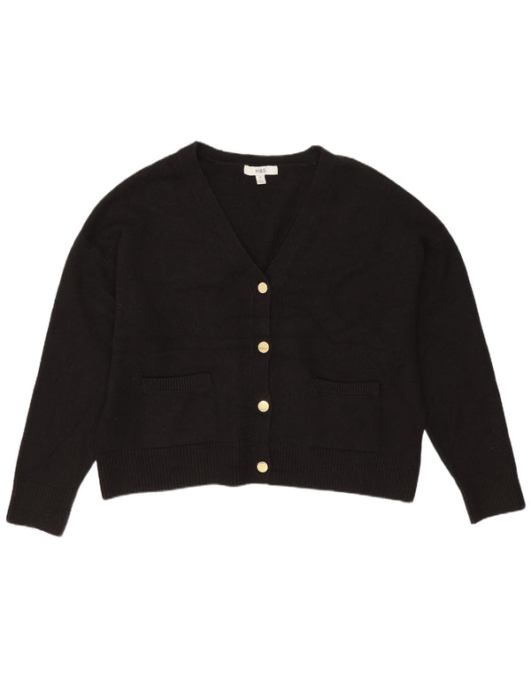 Marks & Spencer Womens Oversized Cardigan Sweater UK 14 Medium Black