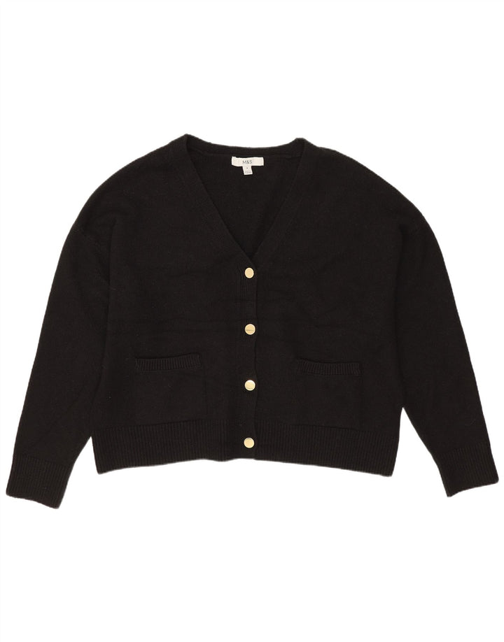 Marks & Spencer Suéter tipo cárdigan extragrande para mujer UK 44 Mediano Negro