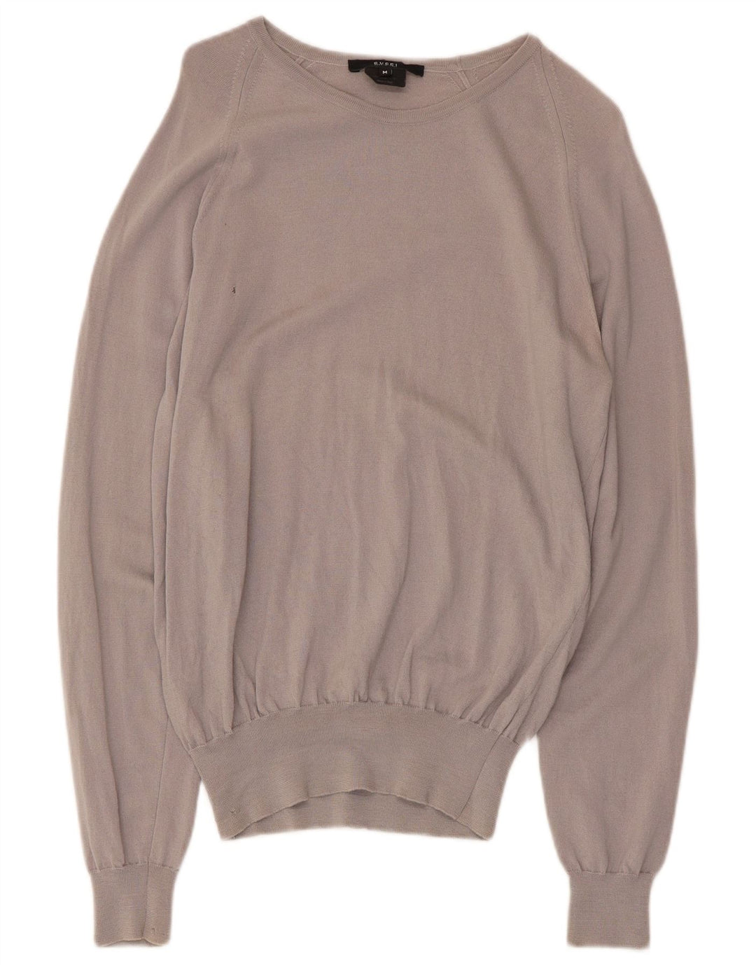 Gucci Suéter tipo jersey con cuello barco para mujer Reino Unido 12 Lana gris medio