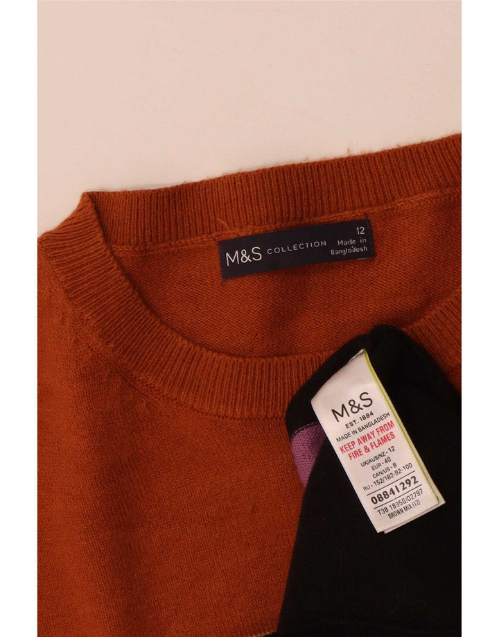 Marks & Spencer - Jersey de cuello redondo para mujer, talla 40, talla M, multicolor