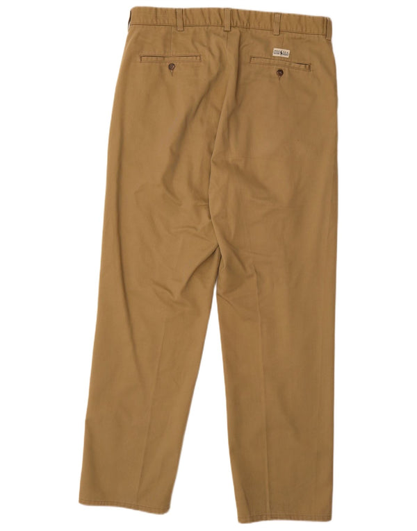Polo Ralph Lauren Pantalones chinos con pinzas para hombre W36 L32 Algodón caqui