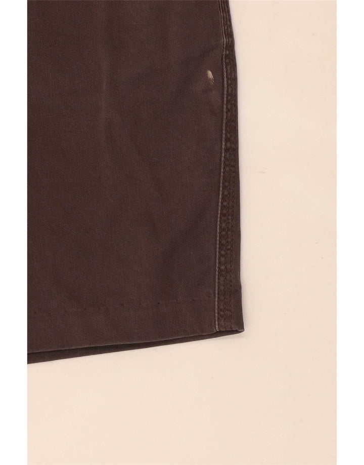 Vintage Mujer Chino Shorts W28 Algodón Gris Medio