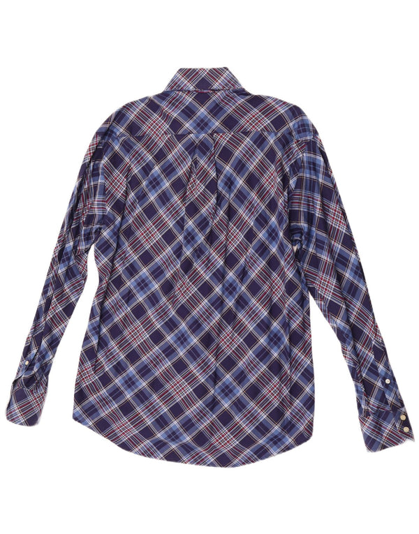 Camisa Tommy Hilfiger Hombre Algodón Azul Medio A Cuadros