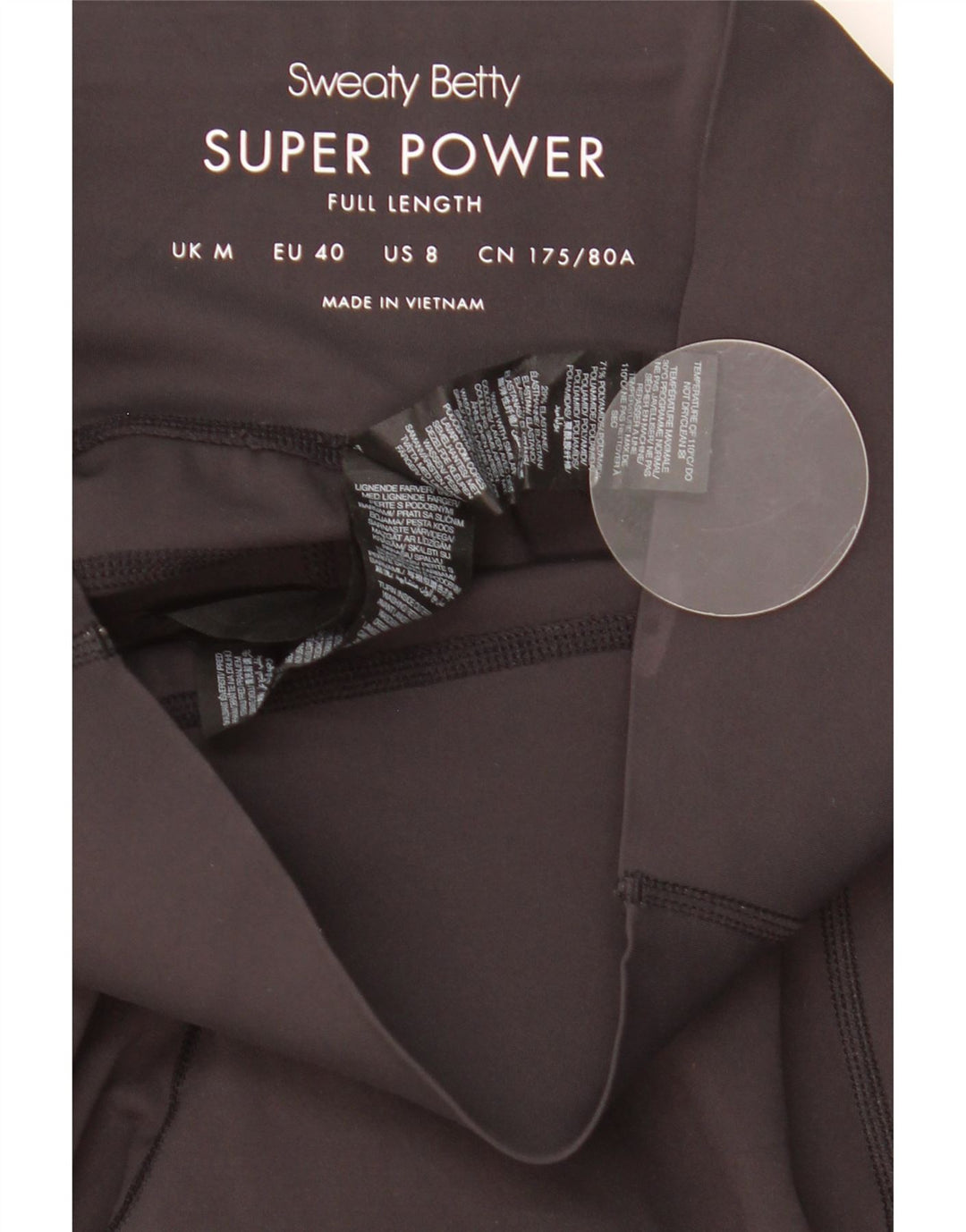 Leggings Sweaty Betty para mujer, talla 48, talla M, poliamida negra