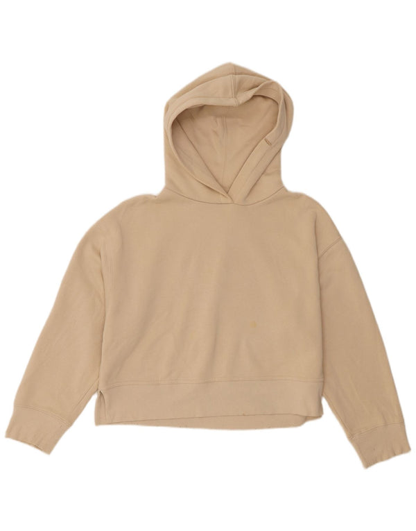 Zara Mujer Sudadera con Capucha Extragrande UK 44 Algodón Beige Medio