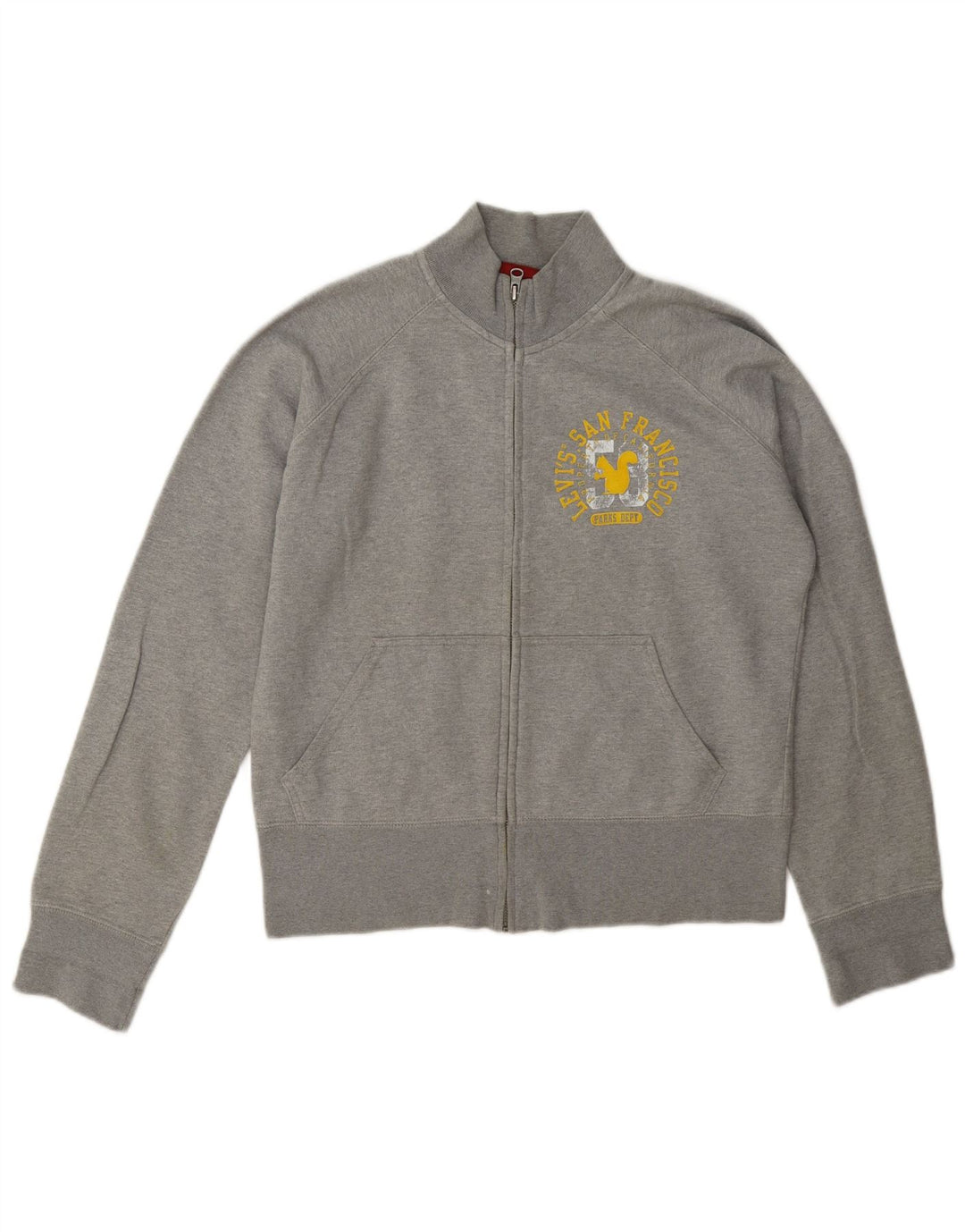 Levi's Chaqueta superior de chándal gráfico para mujer UK 40 XL Gris moteado