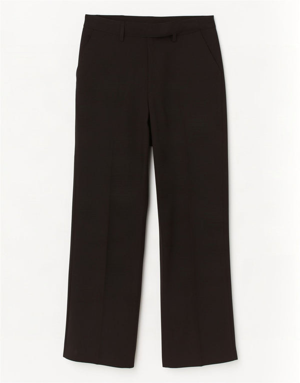Topshop Pantalones de traje rectos para mujer UK 12 Medium W30 L30 Poliéster negro