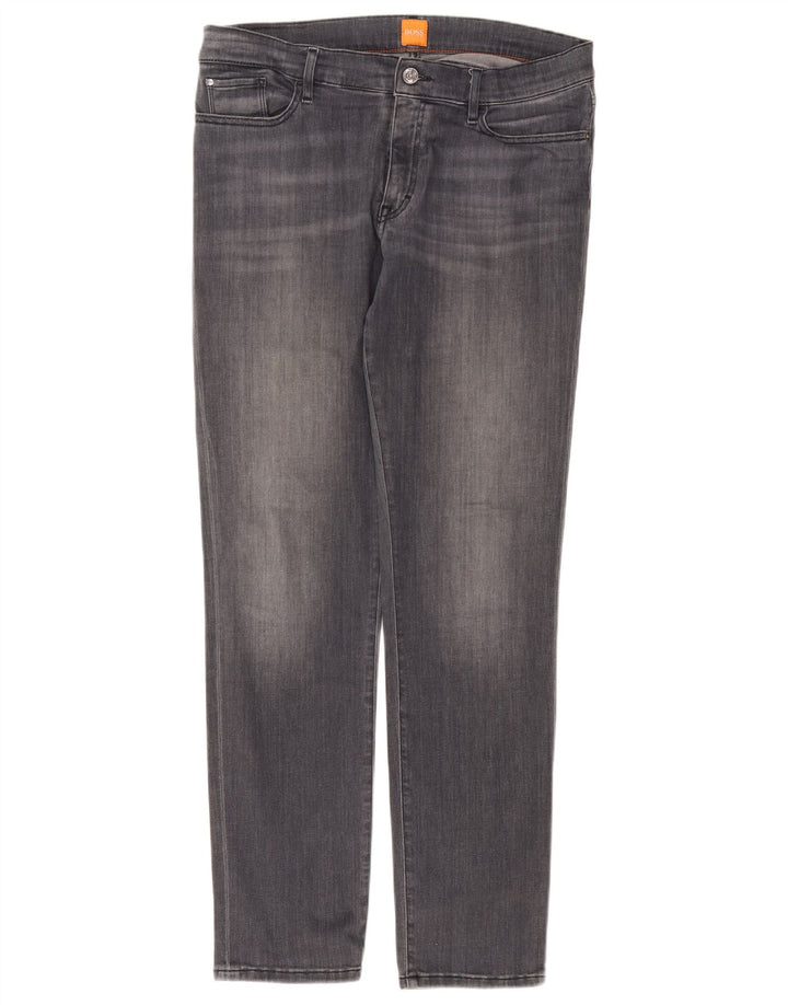 Vaqueros Hugo Boss Hombre Rectos W32 L34 Algodón Gris