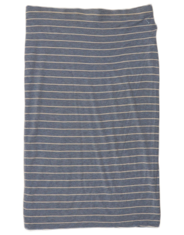 Falda recta para mujer Joules UK 12 Medium W32 Viscosa a rayas azules