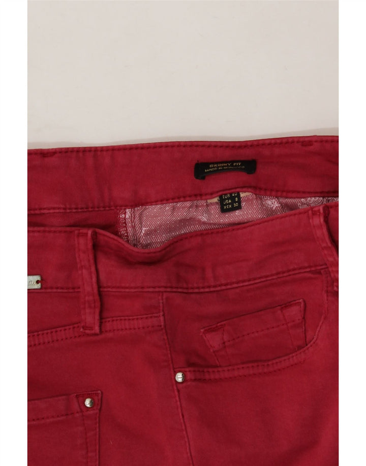 MASSIMO DUTTI Womens Skinny Jeans EU 40 Medium W30 L30 Red Cotton Vintage Massimo Dutti and Second-Hand Massimo Dutti from Messina Hembry 