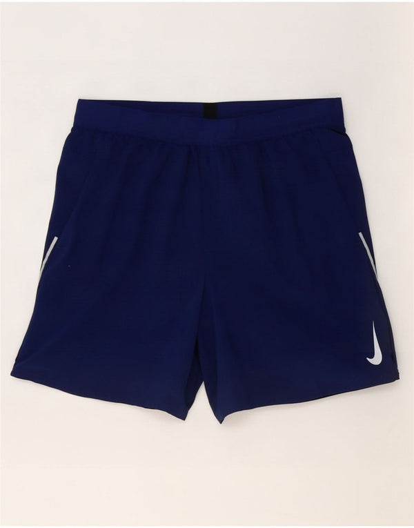 Nike - Pantalones cortos deportivos Dri Fit para mujer, talla 40, talla grande, poliéster, color azul marino