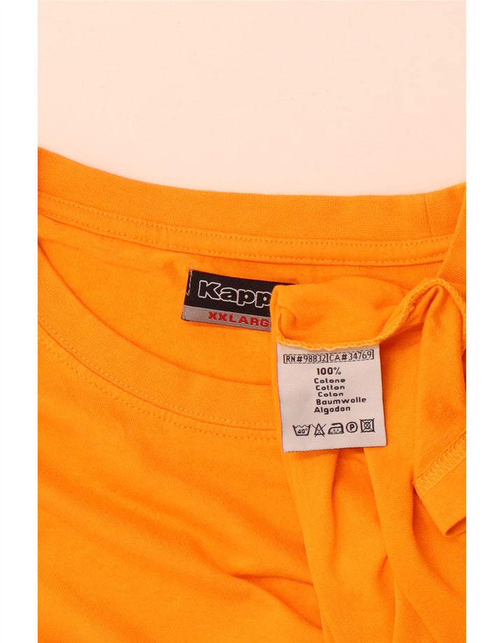 Kappa Camiseta Hombre Top 2XL Naranja Algodón