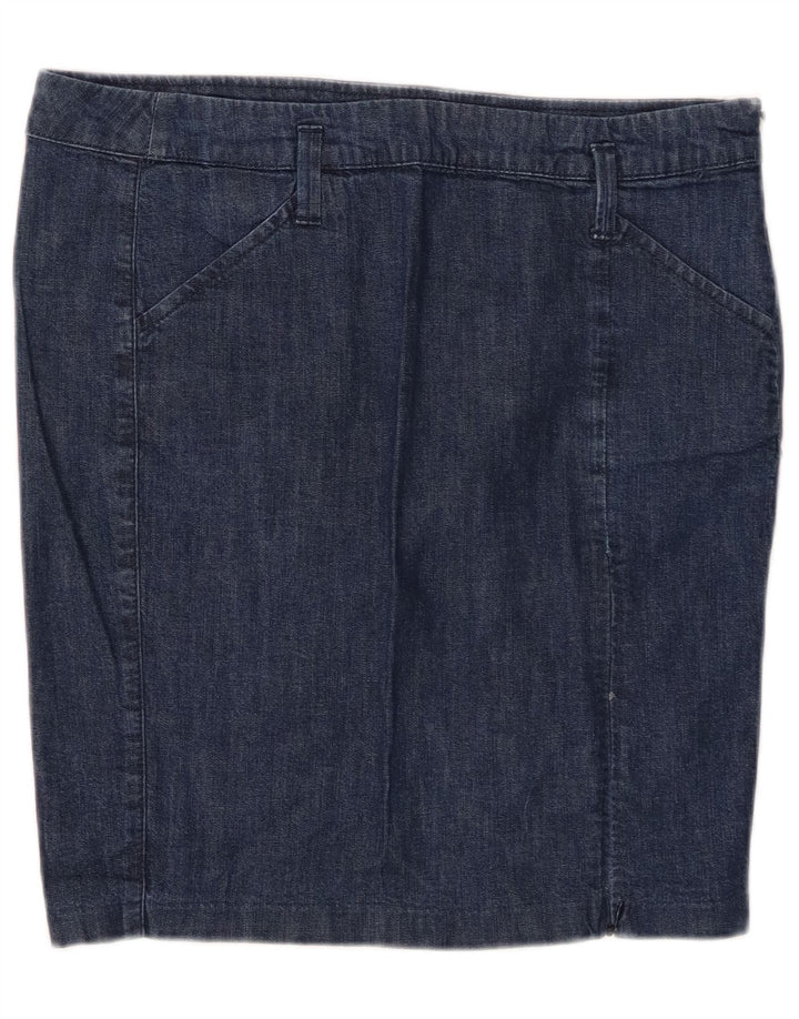 BENETTON Falda vaquera para mujer IT 44 Medium W30 Azul marino Algodón