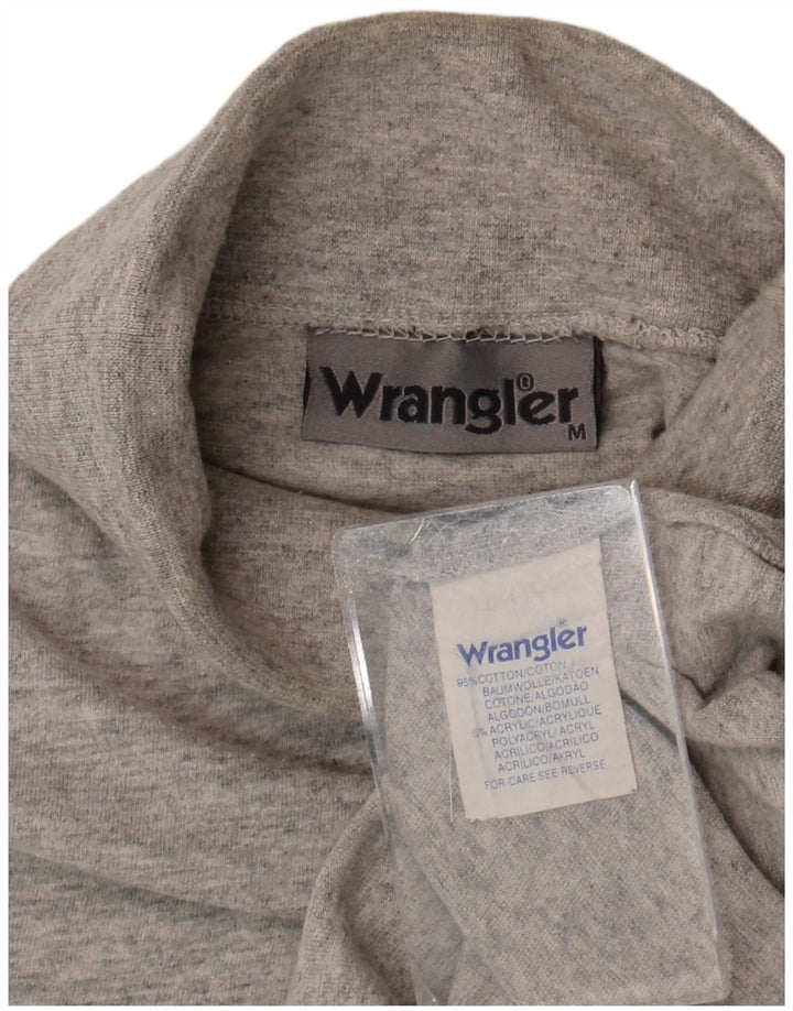 Wrangler Top con cuello vuelto y manga larga de algodón gris medio para hombre