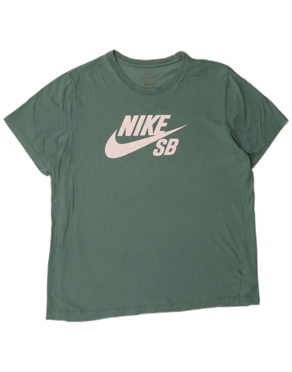 Nike Camiseta gráfica para hombre Top XL Algodón verde