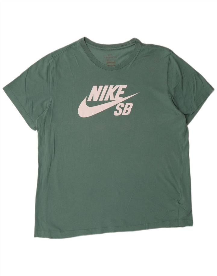 Nike Camiseta gráfica para hombre Top XL Algodón verde