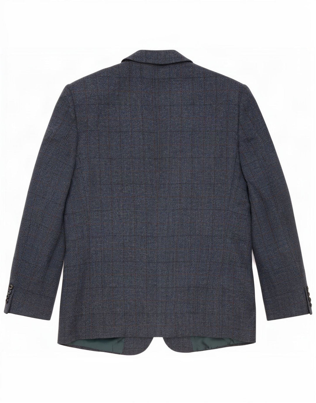 Vintage hombres 2 botones Blazer chaqueta IT 52 XL azul marino comprobar