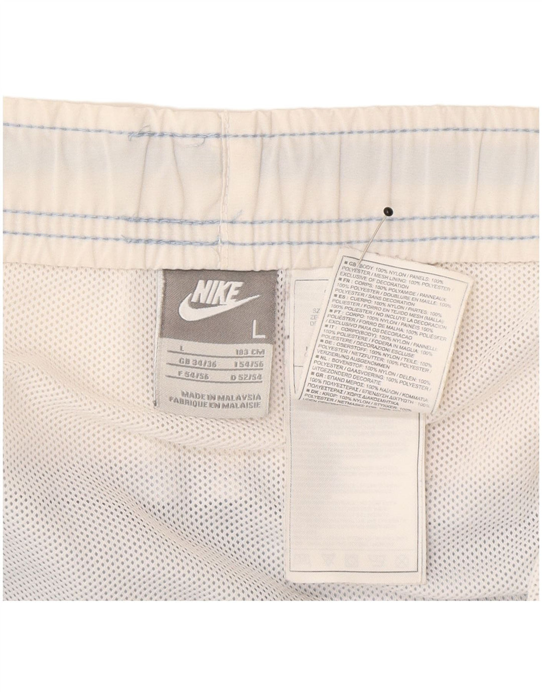Nike - Pantalones cortos deportivos para hombre, nailon color block, color azul, talla grande