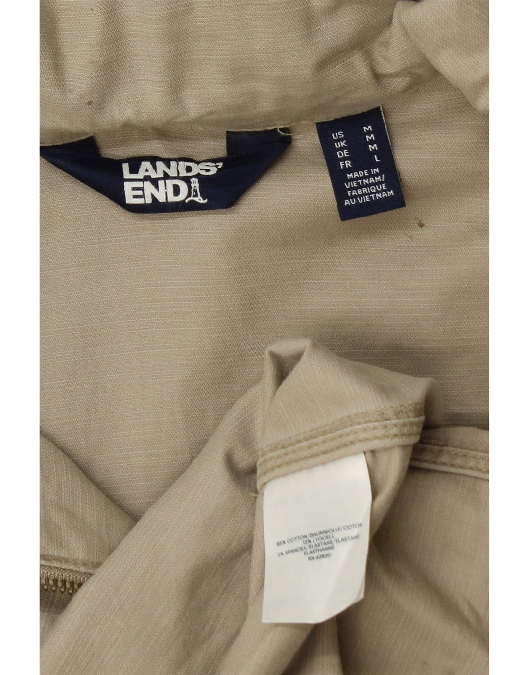 Lands End Chaqueta utilitaria con capucha para mujer UK 14 Algodón verde medio