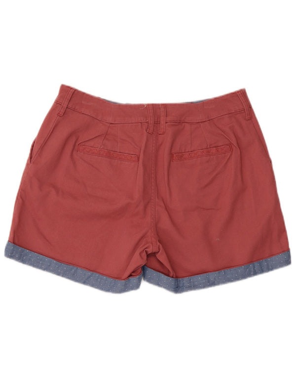 White Stuff Pantalones cortos chinos regulares para mujer UK 10 Small W30 Algodón rojo