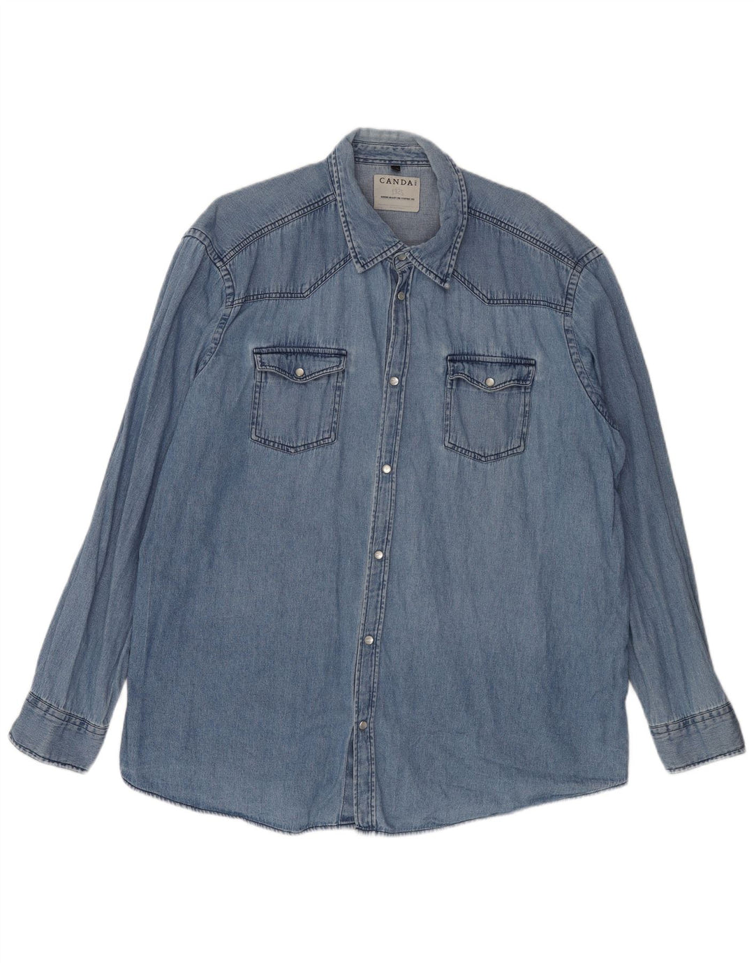 CANDA Camisa Vaquera Hombre Talla 47/48 3XL Algodón Azul