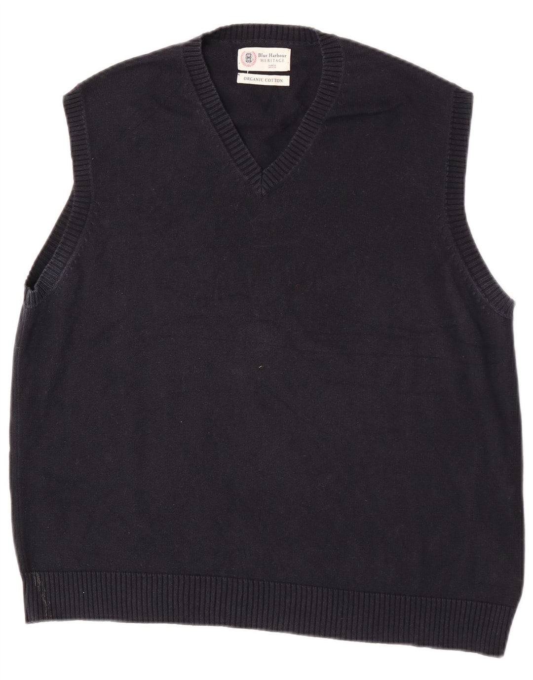Marks & Spencer - Camiseta sin mangas para hombre, color azul marino, talla grande, algodón, color azul marino