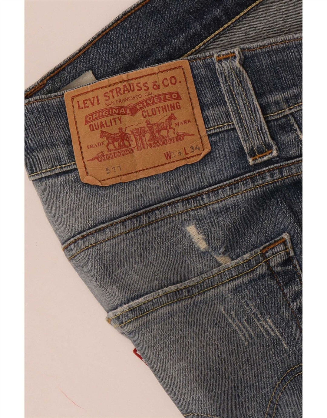 Levi's Hombre 511 Vaqueros Slim Desgastados W33 L34 Azul
