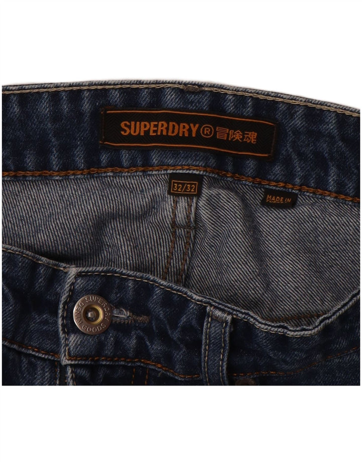 SUPERDRY Vaqueros cónicos para hombre W32 L32 Algodón azul