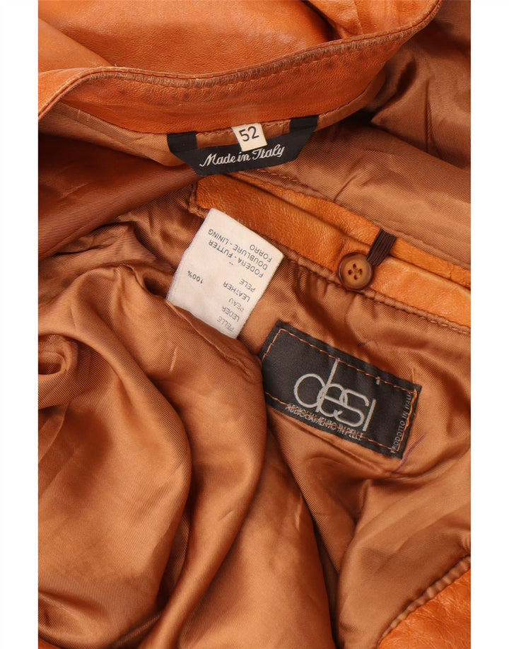 Desi Chaqueta de cuero para hombre IT 52 XL Cuero marrón